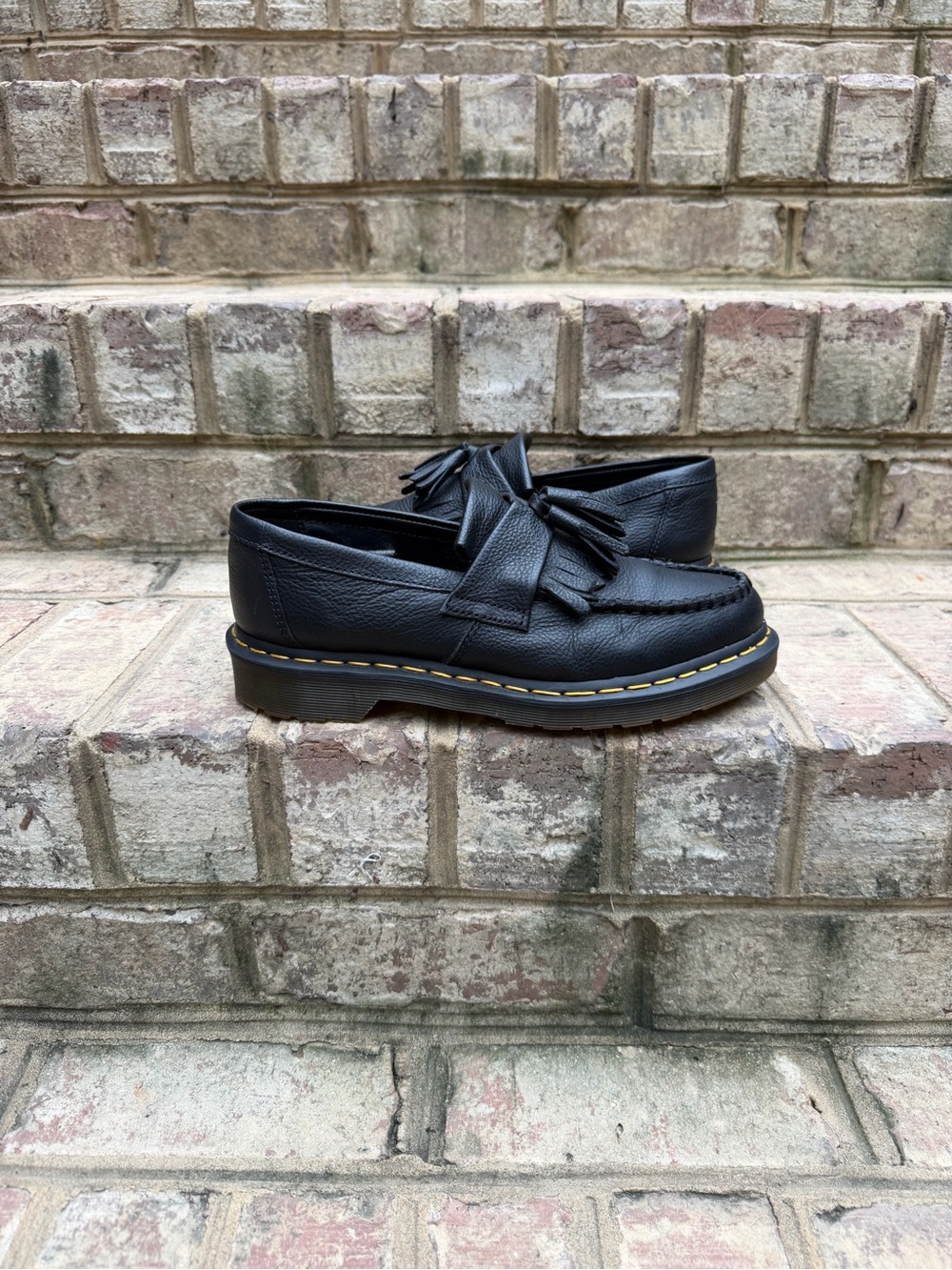 Dr. Martens Adrian Tassel Loafers Black Leather Women’s Size 8